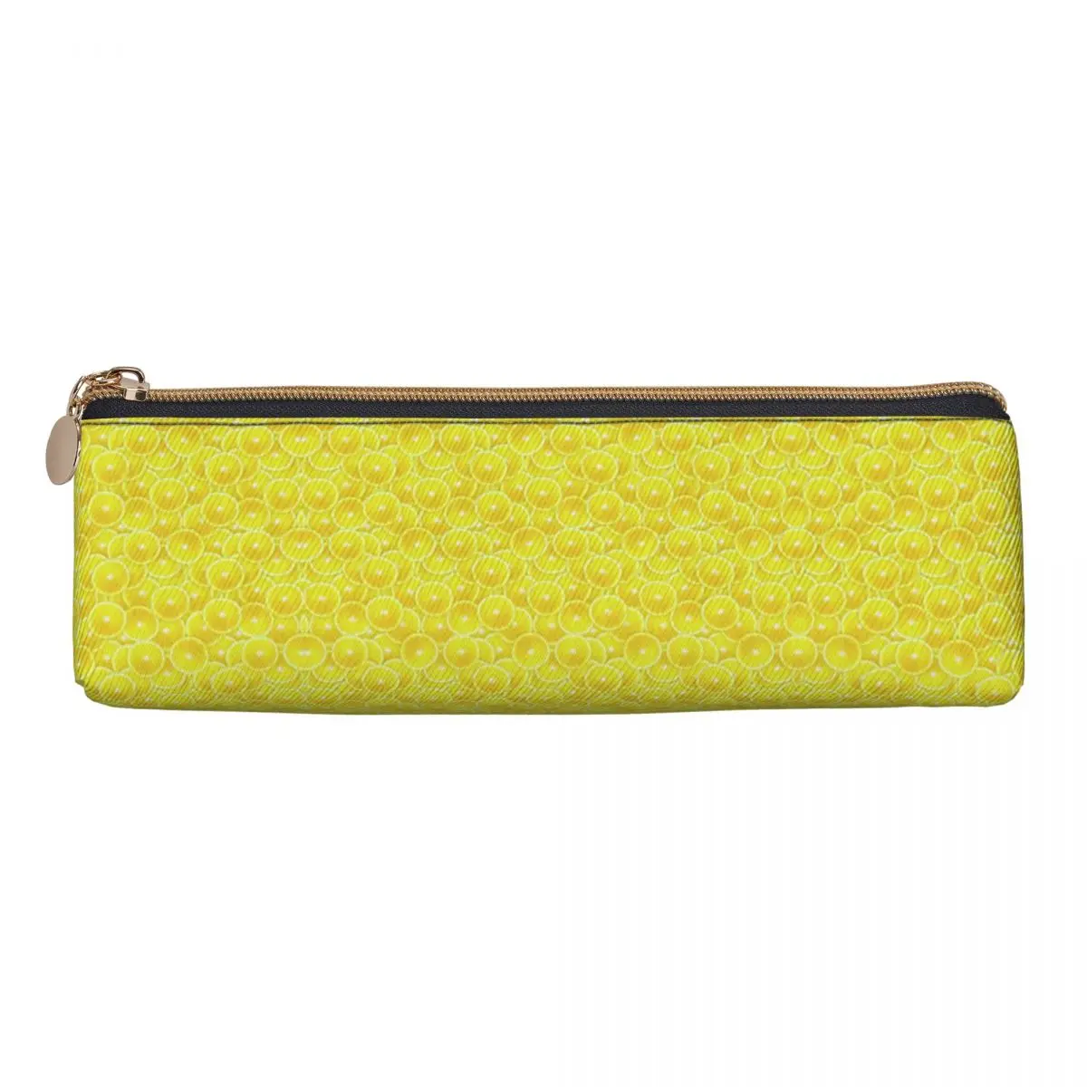 Lemon Slice Print Pencil Case Digital Art Large Capacity Pencil Box Kids Zipper Fashion School Pencil Cases Stationery Organizer