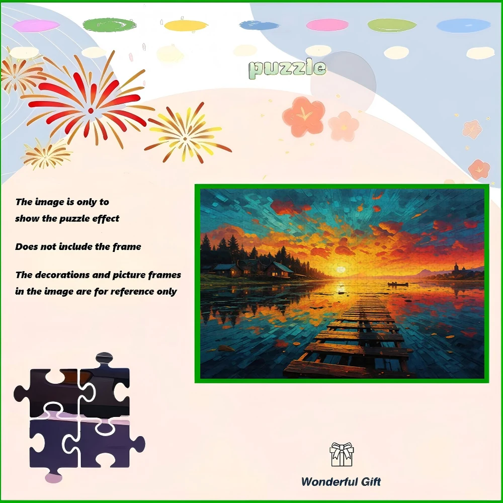 A 500/1000pcs Adult Puzzle Game, High Quality, a Fun Family Game for Stress Relief, Perfect for Birthdays, Christmas, Halloween view 4