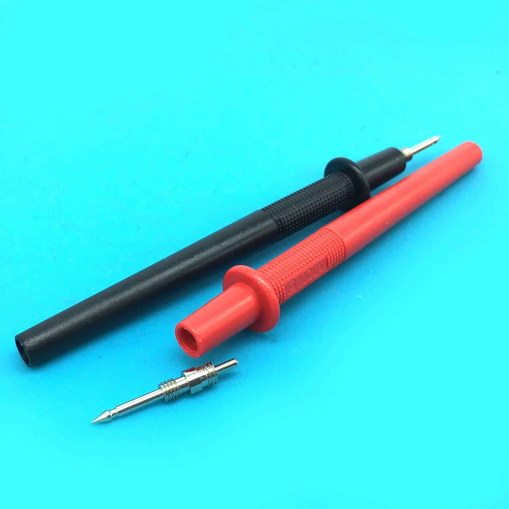 4pcs Test Pen Pin Test Probe Tips Electrical Connector 4mm banana plug Screw knob Multi-meter 2mm Needle Tools DIY