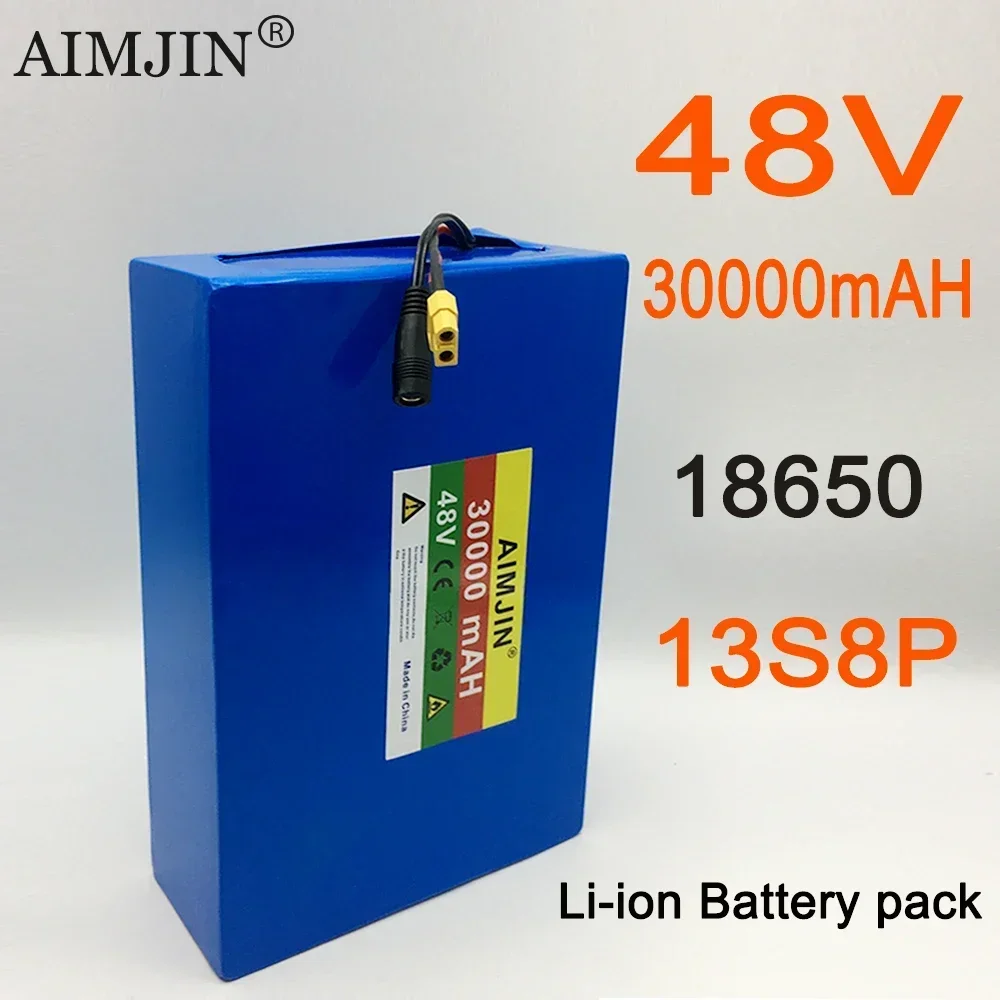 High power battery Built in BMS 13S8P 48V 30Ah lithium battery for electric scooters, mountain bikes 250-800W