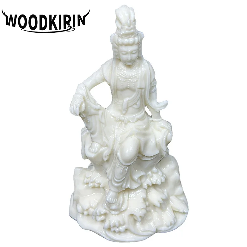 Buddha Statues of Guanyin Bodhisattva Characters Small Figurine  Resin Art Sculpture Home Room Office Feng Shui Ornaments