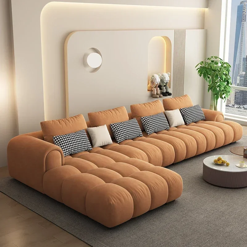 Large Filler Beige Sofas Wood Design Reclining Designer Luxury Couch Lounges Modular Nordic Divano Soggiorno Unique Furniture