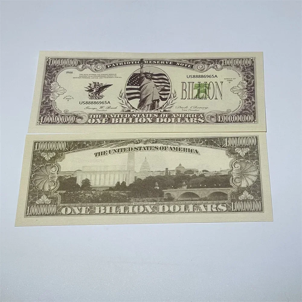 10PCS /100PCS American One Zillion Dollar Paper Statue of Liberty UV Anti-counterfeiting Serial Number Banknote Collection