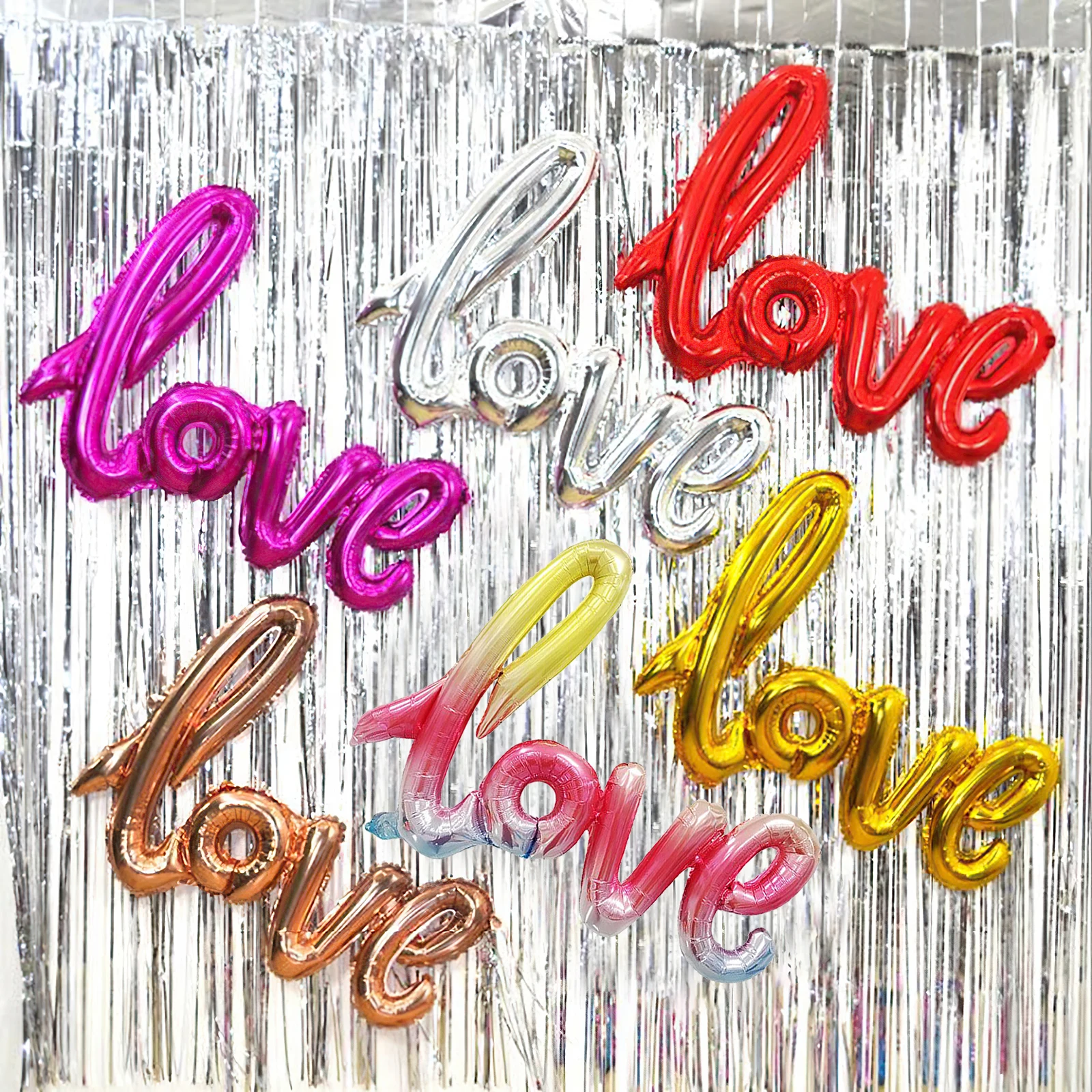 108cm Love Aluminum Foil Balloon Valentine 's Day Wedding Anniversary Wedding Anniversary Party Decoration Photography Props