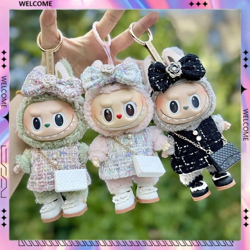 

Labubu Clothes Outfit Luxury Tweed - Centric Style Set For The 17cm 1st And 2nd Generation Labubu Dolls Princess Shoes Bag Gifts