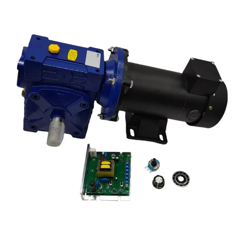 90V DC Brushed Motor 1/2HP 1750RPM with Thyristor Speed Controller and Worm Reducer