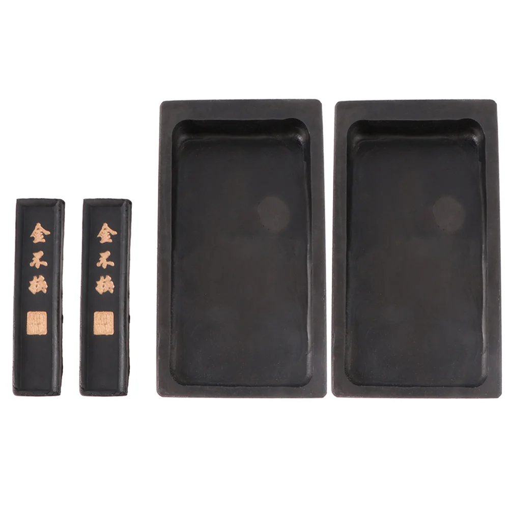 1 conjunto de bastão de tinta de pedra de tinta, acessório simples de caligrafia tradicional, placa de tinta de pintura prática, ferramenta de mesa decorativa