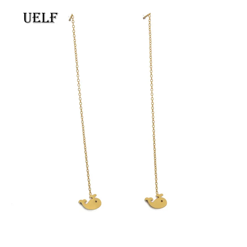 Uelf 1 paio Line Threader Orecchini pendenti Nappa Filo Rolo Orecchini a catena Orecchini pendenti lunghi per gioielli da donna