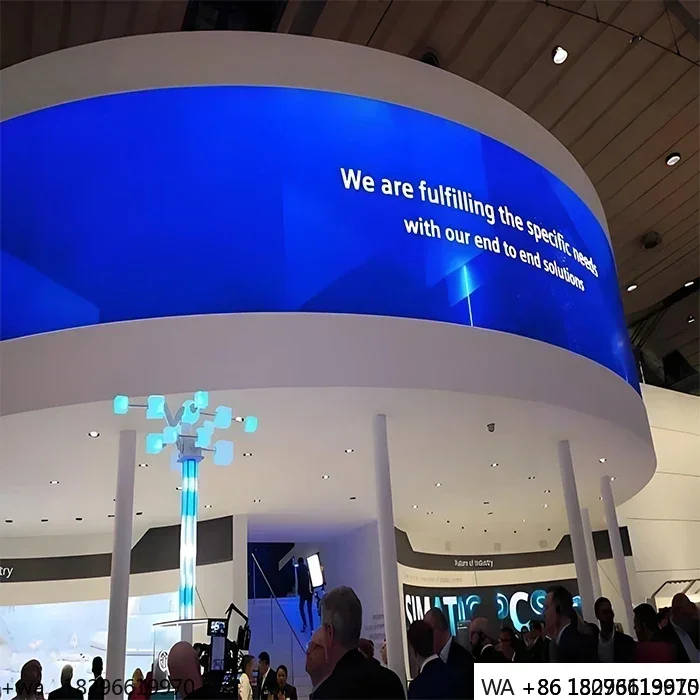 

P2/P2.5/P3/P4 Flexible LED Cylindrical Modules Custom Curved Video Wall for Exhibitions