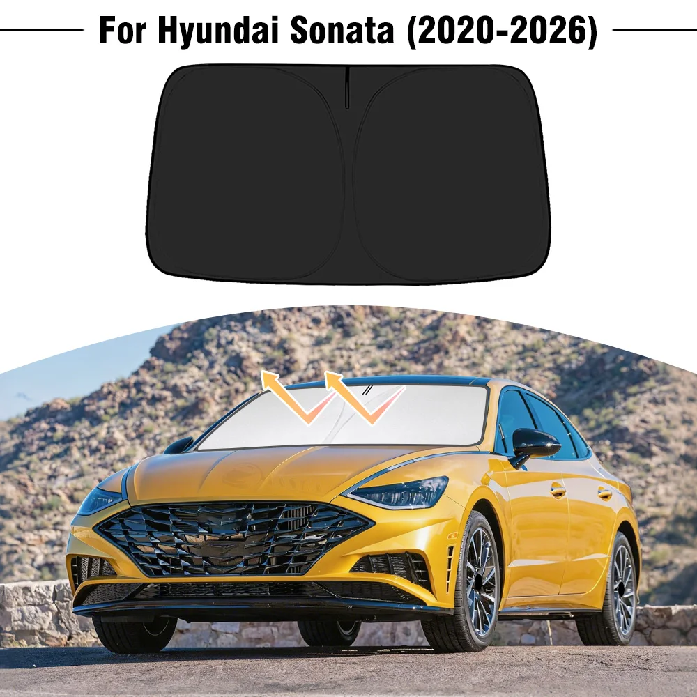 

For Hyundai Sonata 2020-2023 2024 2025 2026 Car Windshield Sunshade Cover Front Window Sun Shade Visor UV Protection Accessories