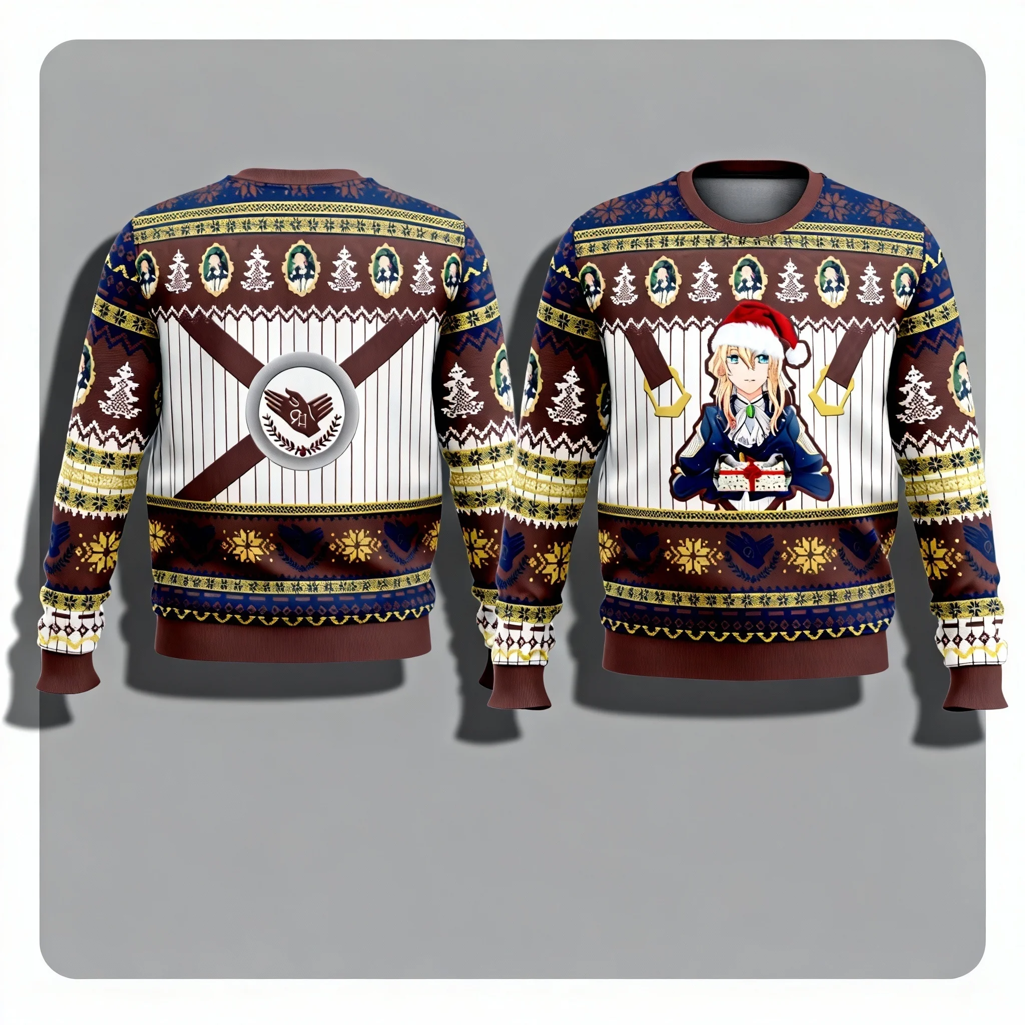 Movie Anime Game Series Character Theme Ugly Sweater Christmas Party Round Neck Hoodie Enlarged Adult Autumn/Winter New Style