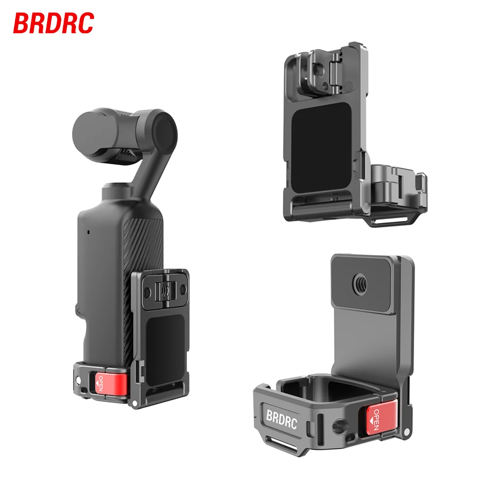 Magnetyczny uchwyt BRDRC do DJI Pocket 3/4, adapter, klips mocujący, wielofunkcyjna podstawa biurkowa, akcesoria do kamery do nagrywania V-log.