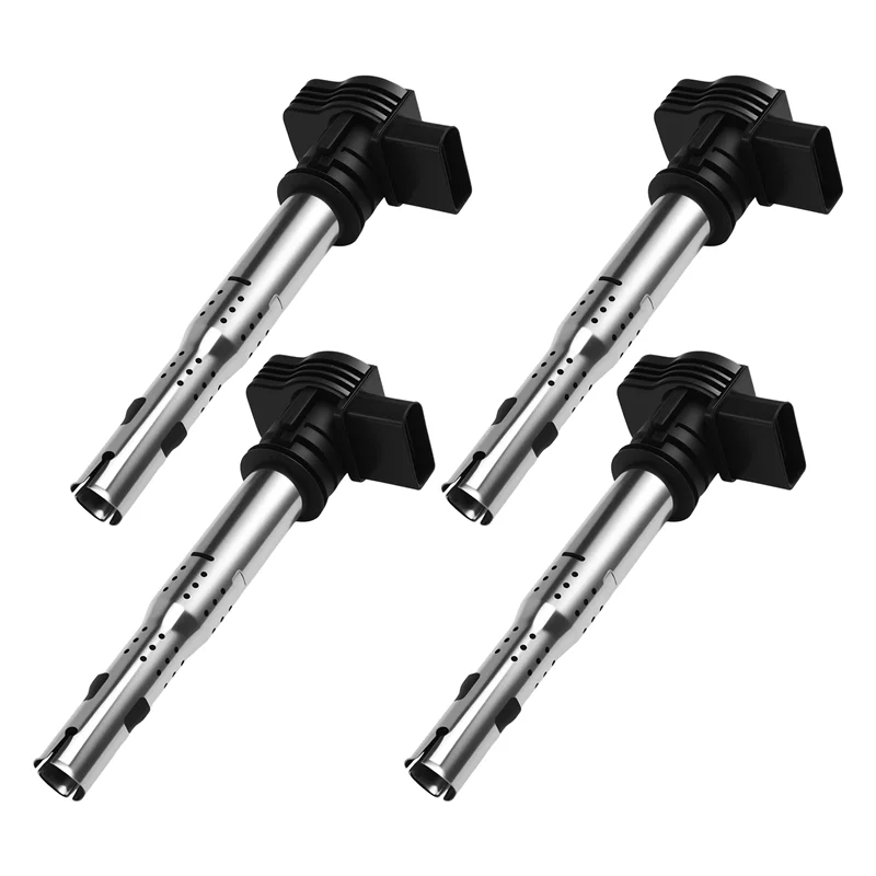 

L10A 4 Pieces Ignition Coil 0221604115 07K905715F UF575 07K905715 06F905115E 06H905115B For A3 A4 A6 TT Q3 Q5 VW Golf Passa
