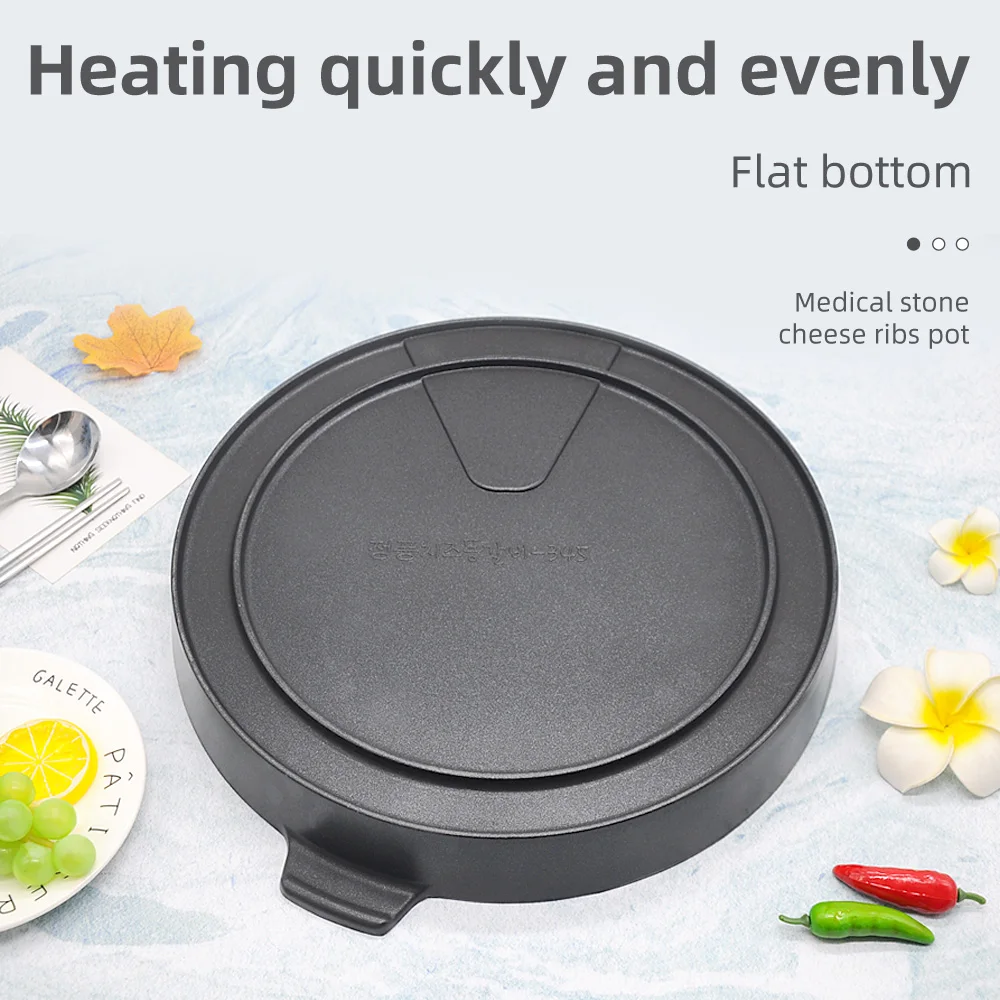 Korean BBQ cheese ribs steak pot roasting pan multi grid aluminum alloy griddle pan fried egg cake cooking pot baking plate