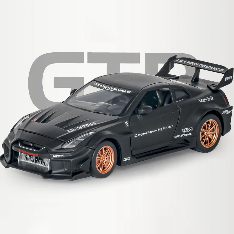 1:24 Nissan GTR CSR2 Skyline Ares Diecasts & Toy Vehicles Metal Toy Car Model High Simulation Pull Back Collection Toys