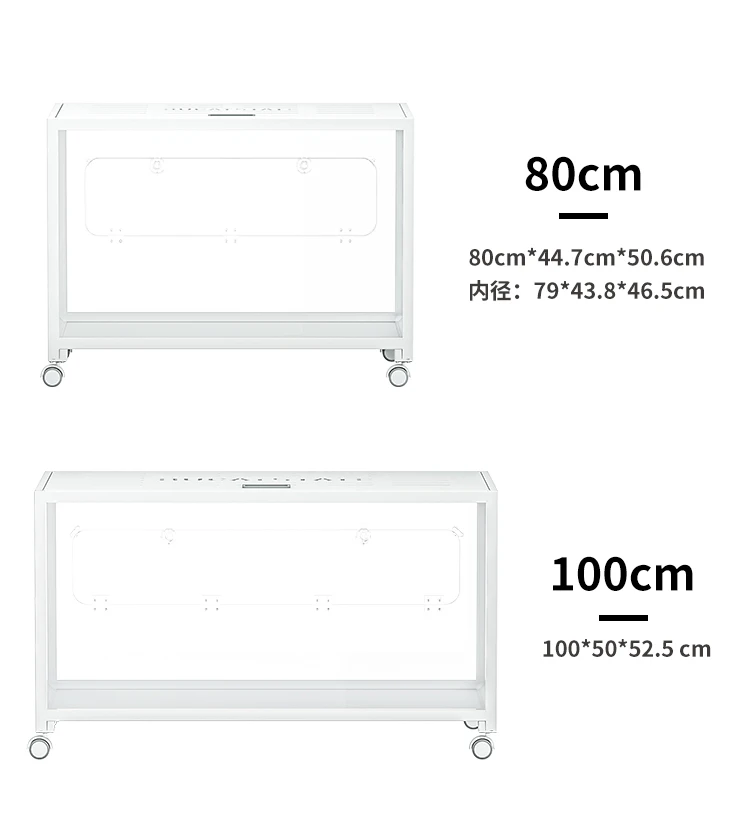 Bucatstate 80cm Assemble Metal Animal Pet Cages Transparent Large Space Hamster Cage Acrylic