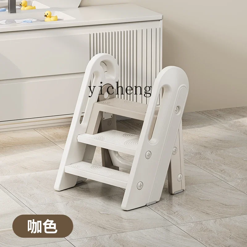 ZC foldable pedal stool children wash hands step stool non-slip ladder pedal heightening stool