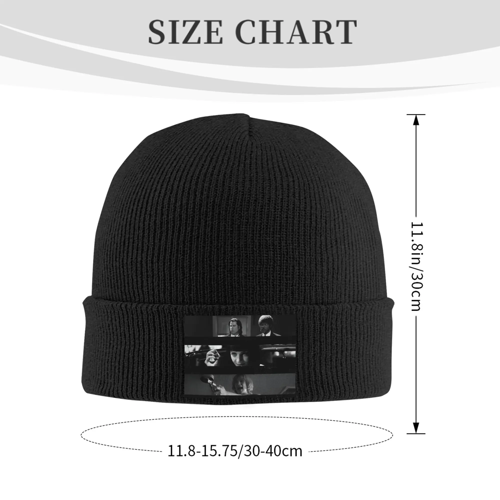 P-Pulps F-Fictions Classic Beanie Cap Unisex Winter Warm Bonnet Femme Knitted Hat Fashion Outdoor Movie  Skullies Beanies Caps