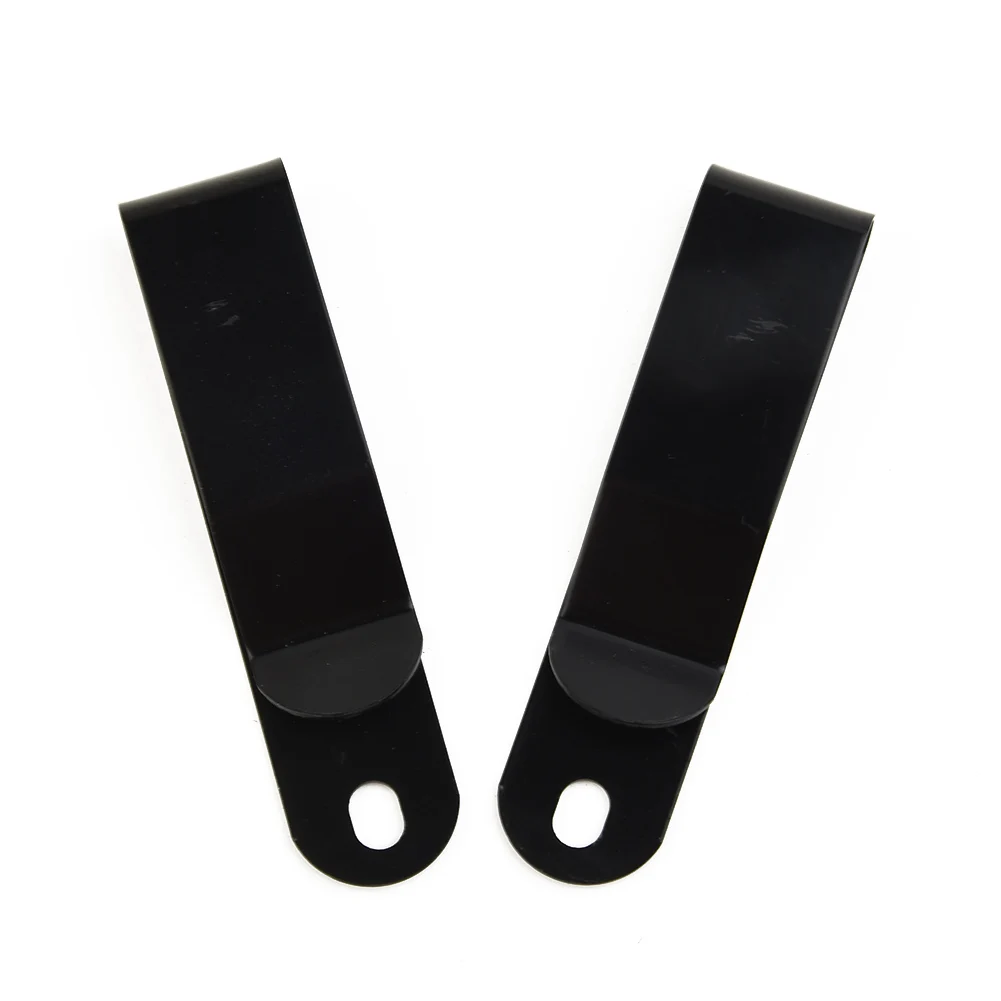 Sheath Holster Steel Belt Clip 4*6mm Electroplating Matte Black Small Small Tools Stainless Steel Usfule Sheath