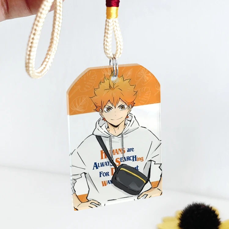 

Anime Haikyuu!! Shoyo Hinata Akaashi Keiji Kozume Kenma Kotaro Bokuto Cosplay Amulet Omamori Crystal Pendant Mascot Xmas Gift