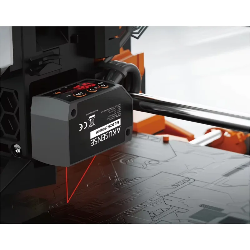 AKUSENSE MLD25-100NV 三角測定 RS485 V/I アナログレーザー変位センサー 光電反射センサー