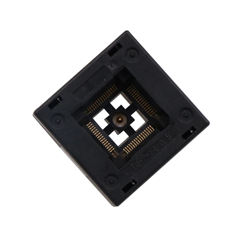 QFP64 socket aging socket size 10 × 10mm burn in socket 0.5 spacing test socket programming adapter