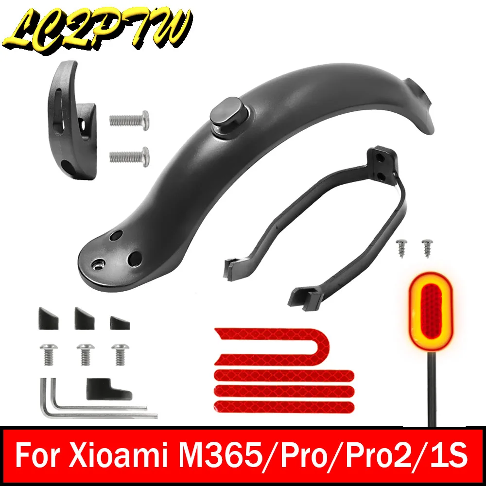 

Задний брызговик для электрического скутера, кронштейн для крыла скутера, задний фонарь, передний крюк, отражающий для Xiaomi M365/M187/Pro/Pro2, аксессуары