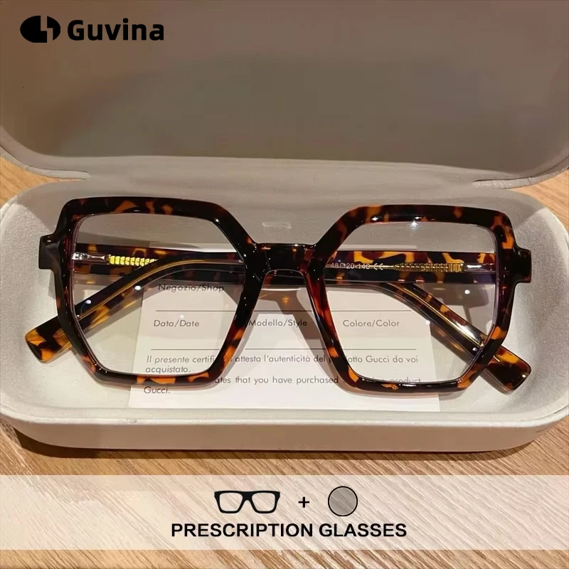 

Guvina Vintage Anti Blue Light Reading Glasses Women Photochromic Prescription Glasses 2025 New Fashion Myopia Hyperopia Eyewear