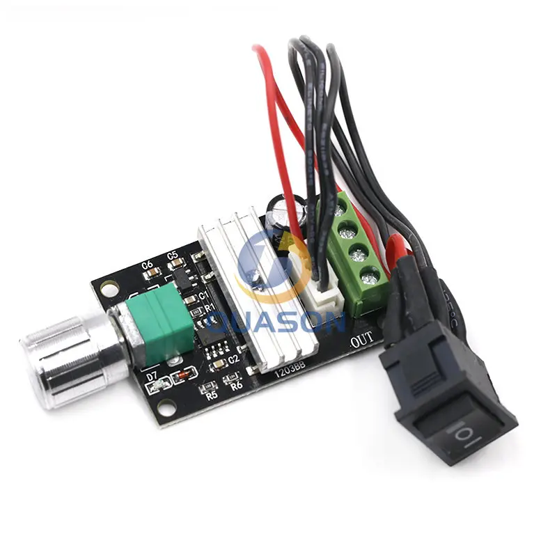 DC 6 to 12 V 24 V 28VDC 3A 80 W PWM motor speed control Lehr regulator Adjustable Variable speed control potentiometer ON / OFF