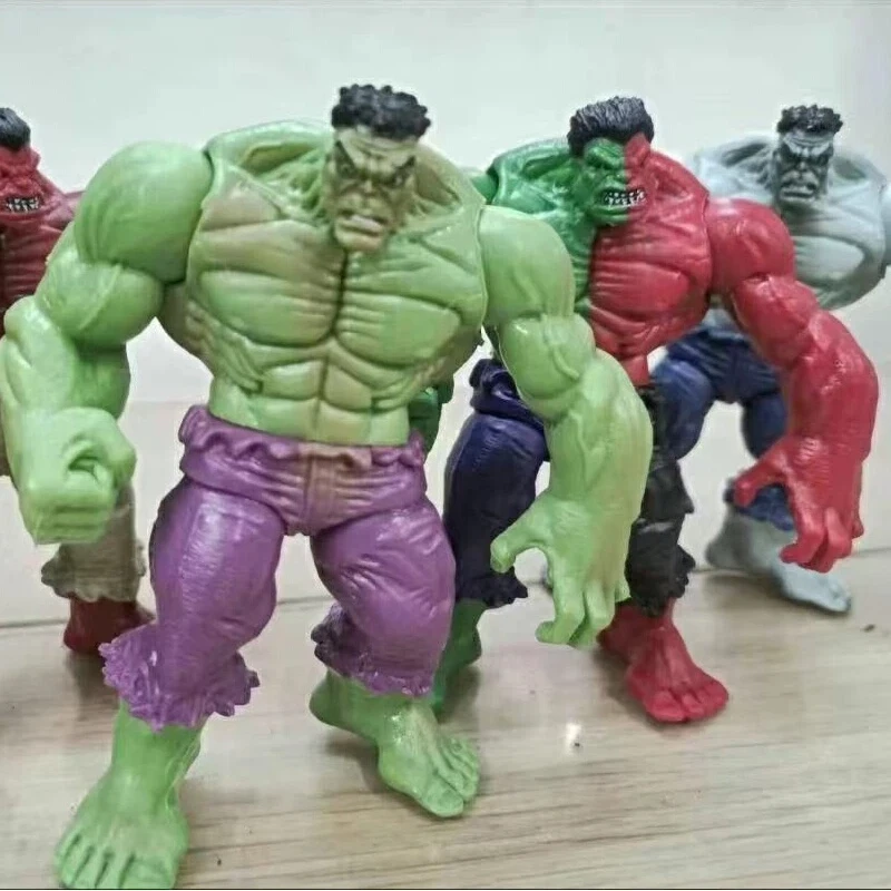 Figuras de Acción de Hulk de los Vengadores, Paquete de 4, Verde, Rojo, Gris, Muñecos Coleccionables, Estatuas de Superhéroes, Regalo de Cumpleaños para Niños