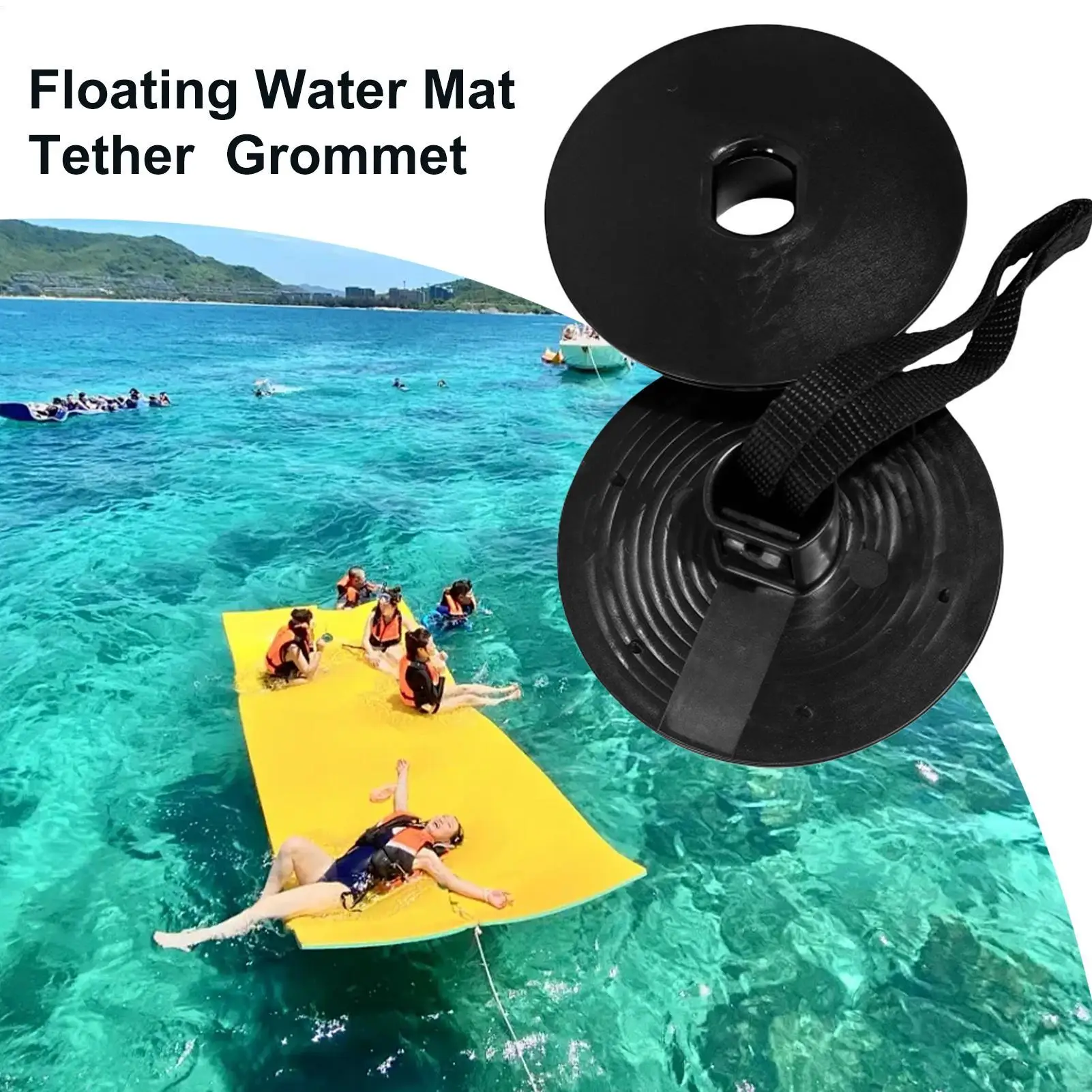 Floating Water Mat Tether Foam Lake Mat Cord Sturdy Safety Portable Cord For Boating Lake Water Swimming Beach Kayaking Pool