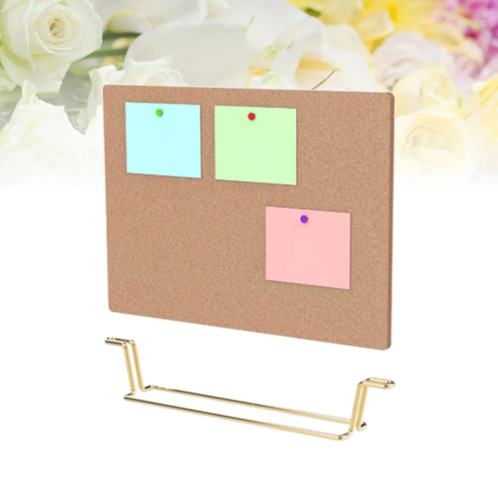 Cork Board Bulletin Board Message Boards Wooden Pin Memo Board Notice Board for Home Office (Rose Gold Base)