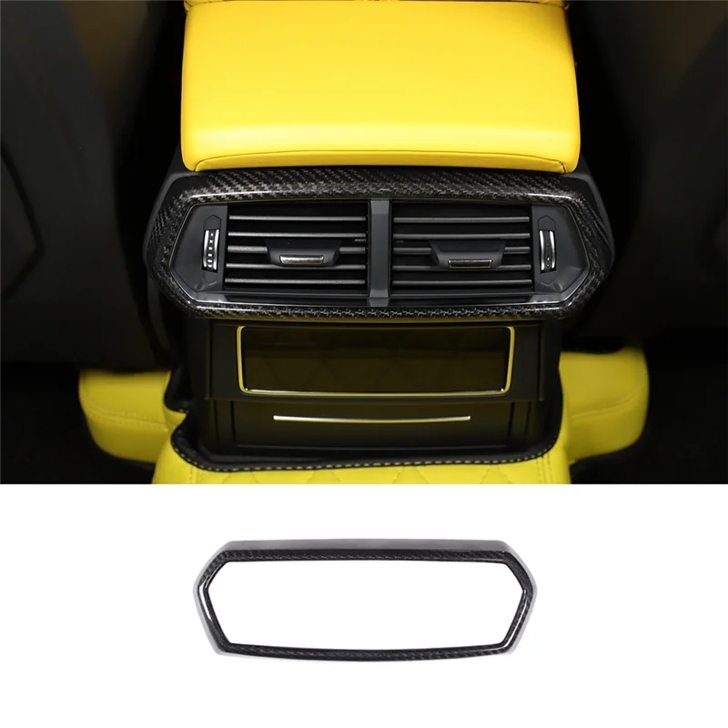 Carbon Fiber Rear Seat Air Conditioner Outlet Panel Frame Cover for Lamborghini URUS 2018-2021 Car Interior