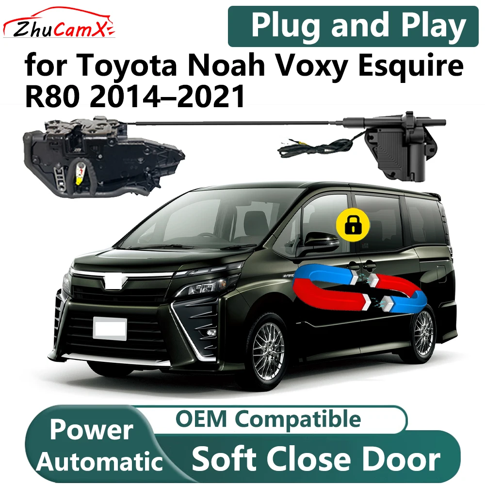 ZhuCamX for Toyota Noah Voxy Esquire R80 2014–2021 Car Electric Soft Close Door System Power Closing Door Latch Lock OEM