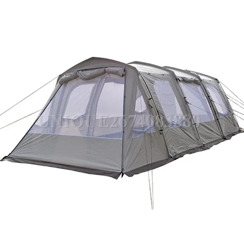 Large Four-Season Aluminum Pole Tent, Outdoor Adventure Camping, Thickened and Rainproof, 5-8 People, Luxury