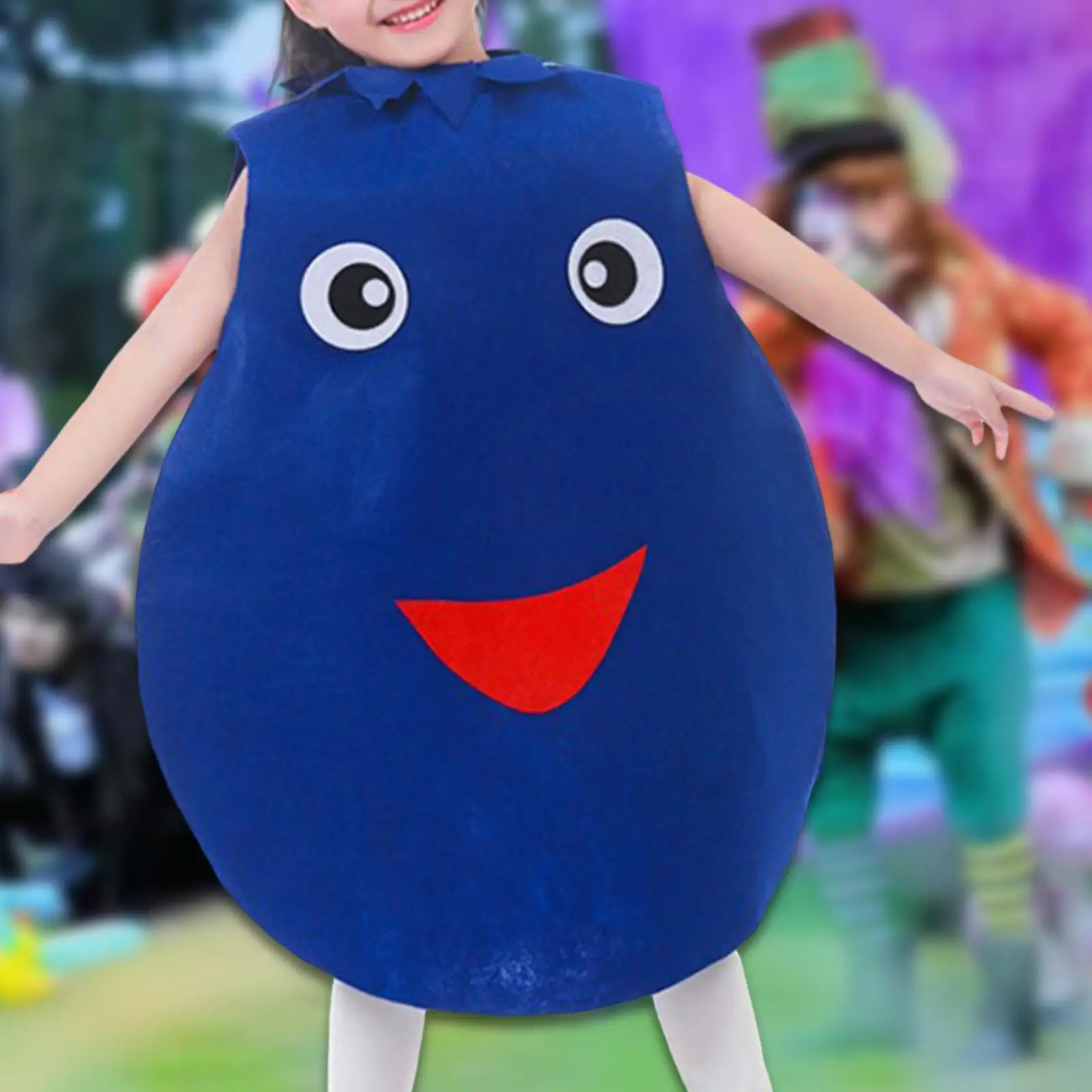 Kinder-Blaubeerkostüm, Cosplay, bequem, niedlich, wiederverwendbar, für Jungen und Mädchen, Obstkostüm, Outfit für Requisiten, Rollenspiele, Party, Kostüm