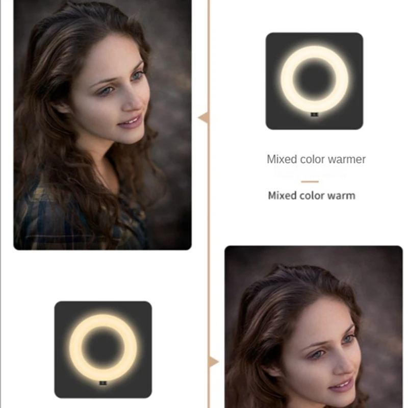 노트북 컴퓨터용 셀카 링 라이트, 데스크톱 링 램프, 비디오 회의 조명 키트, 삼각대, 전화 거치대 클립 온