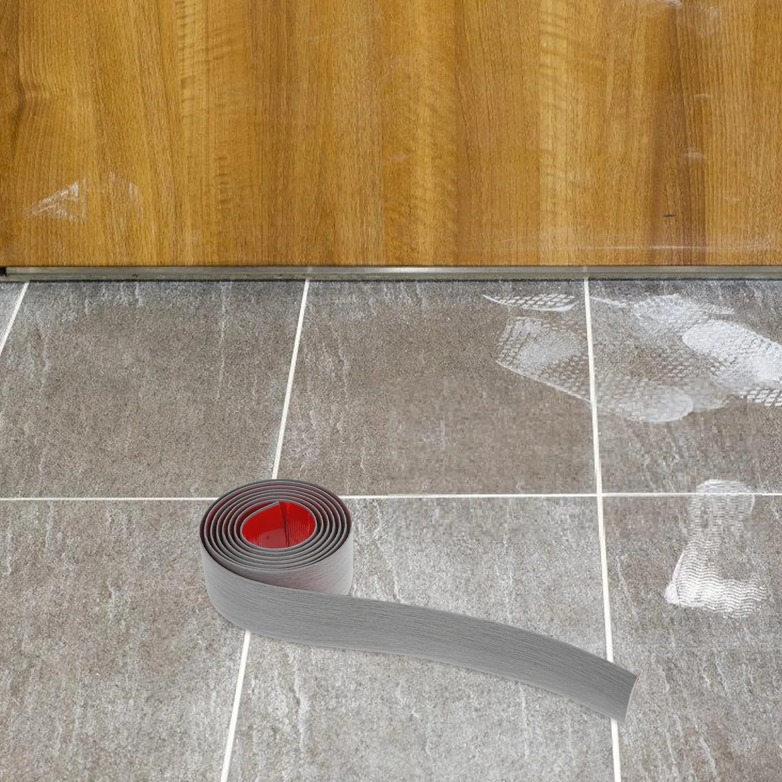 Floor Transition Strip Self Adhesive 2M Flexible Doorway Threshold Edging for Carpet Tile Wood Gap Cover Decorative Safety Strip