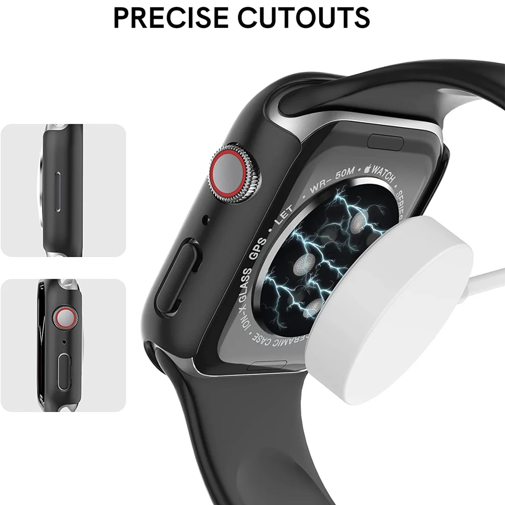 Pokrowiec na Apple Watch Case series 8 7 6 se 5 4 3 Akcesoria PC Osłona ekranu bumper etui na iWatch 41 mm 45 mm 44 mm 40 mm 42 mm