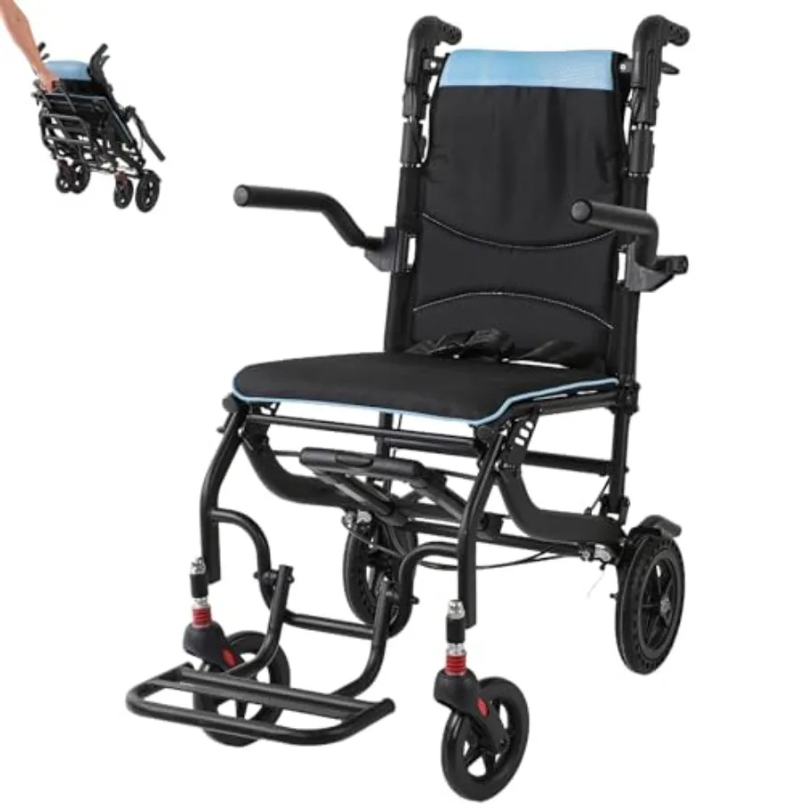 

Инвалидные коляски с регулируемой высотой и телескопической ручкойТранспортная инвалидная коляска Легкие складные ручные тормоза Съемный подлокотник