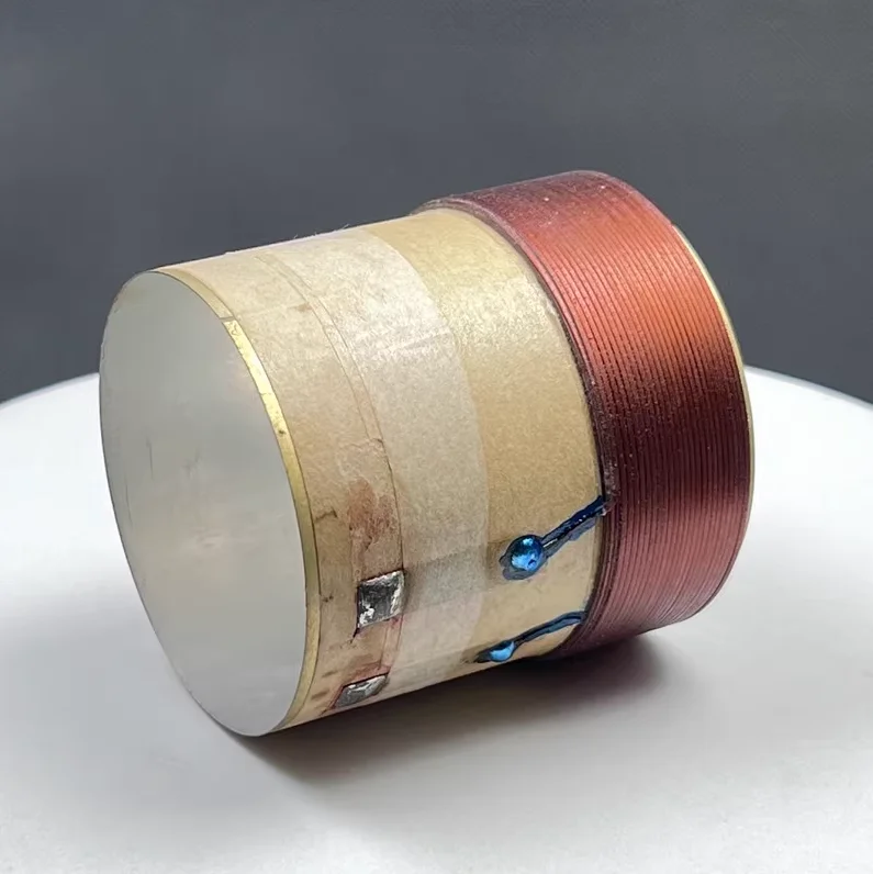 Ghxamp คอยล์เสียงเบส56มม. ขดลวดทองแดงแบนนำเข้าแบบ56แกนอุปกรณ์เสริมลำโพง4Ohm 2ชั้น1ชิ้น