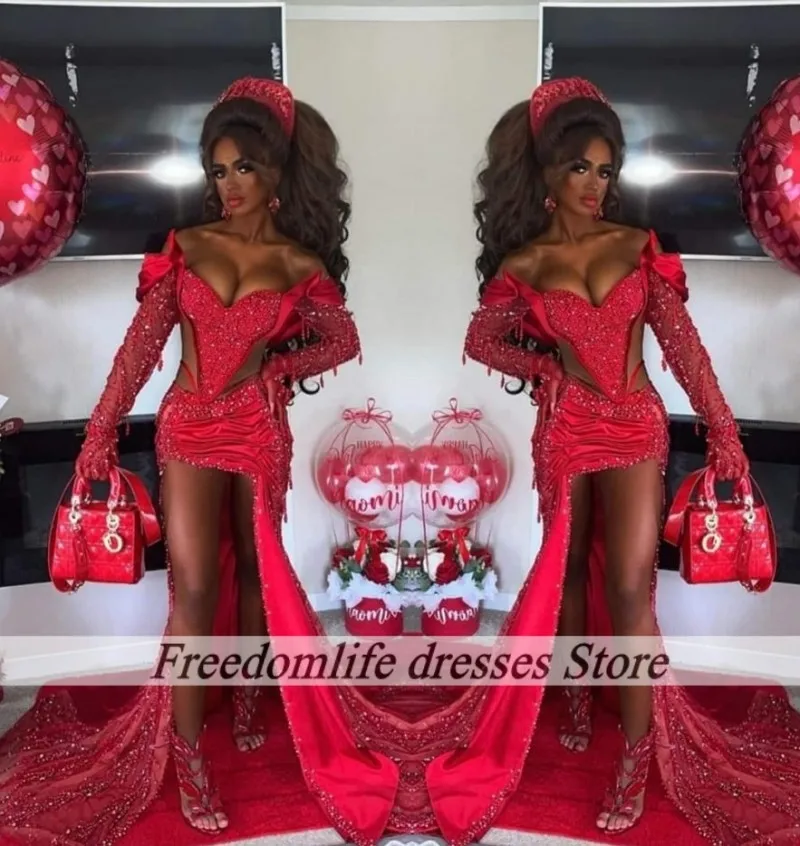 Fashion Sparkly Birthday Dress Cocktail Dresses With Shinny Sequins Beaded Ruffles Mini Prom Dress Prom Gowns Females Customized