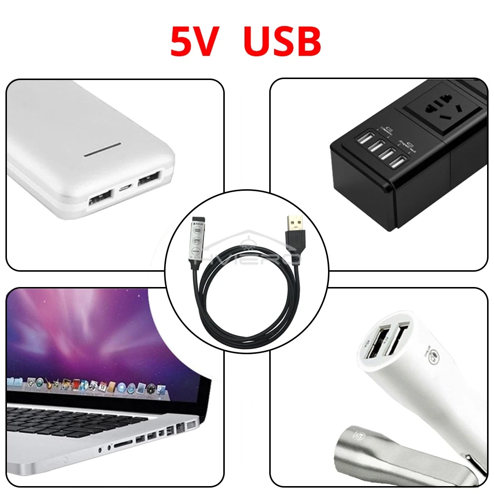 Pengendali RGB DC 5V saklar redup Led, 3Key 4Pin konektor Wanita lampu LED Strip warna 19 Mode dinamis dekorasi pencahayaan rumah