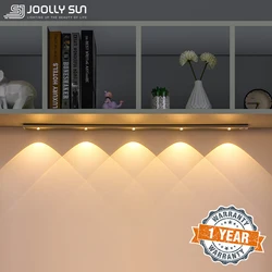 JoollySun Cabinet Light Motion Sensor LED Lamp USB Rechargeable Night Light Home Decor Kitchen Closet Wardrobe Wireless Lighting