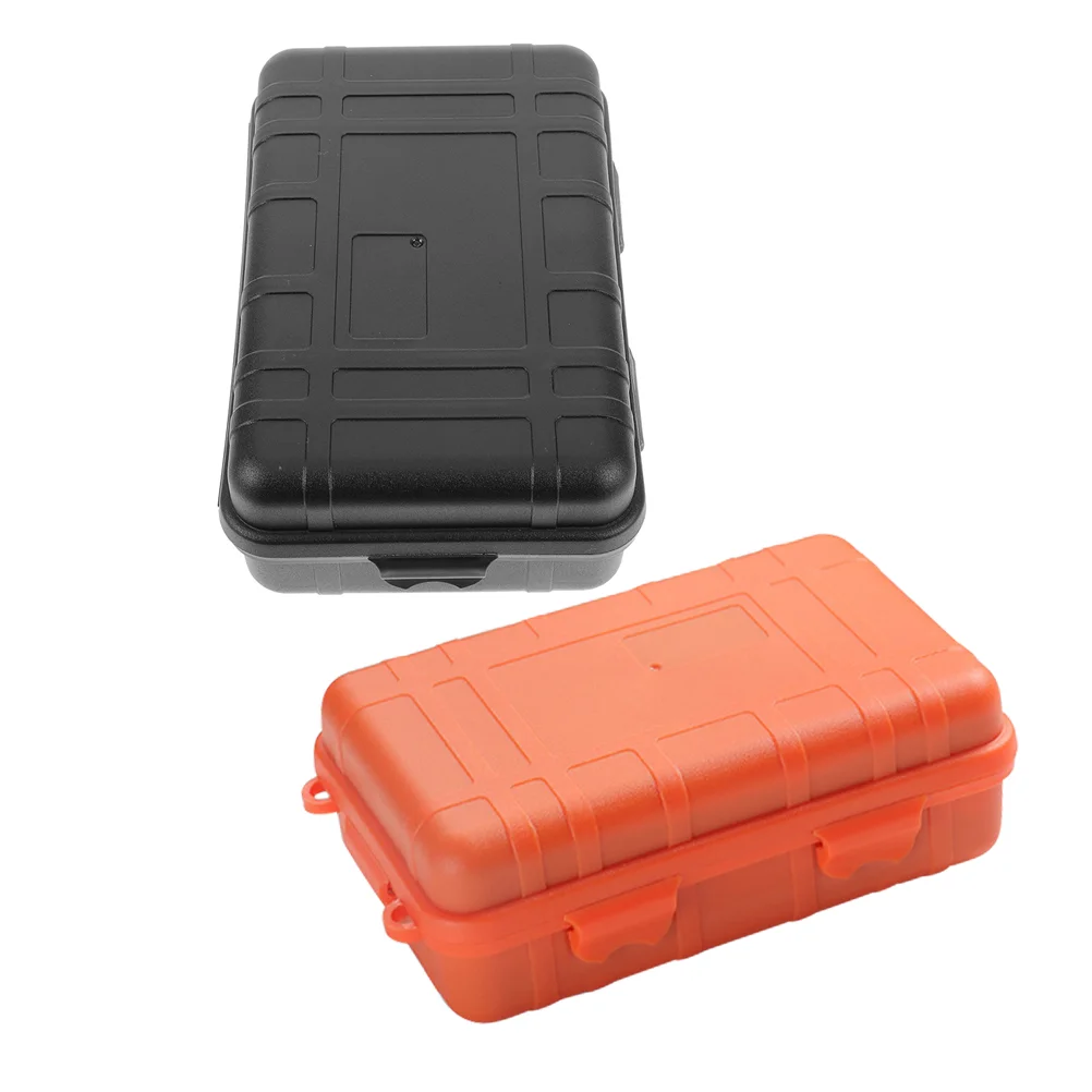 2 Pcs Outdoor Survival Box Gear Shockproof Case Utility Kit Small Waterproof Plastic Tool Storage Container Hiking