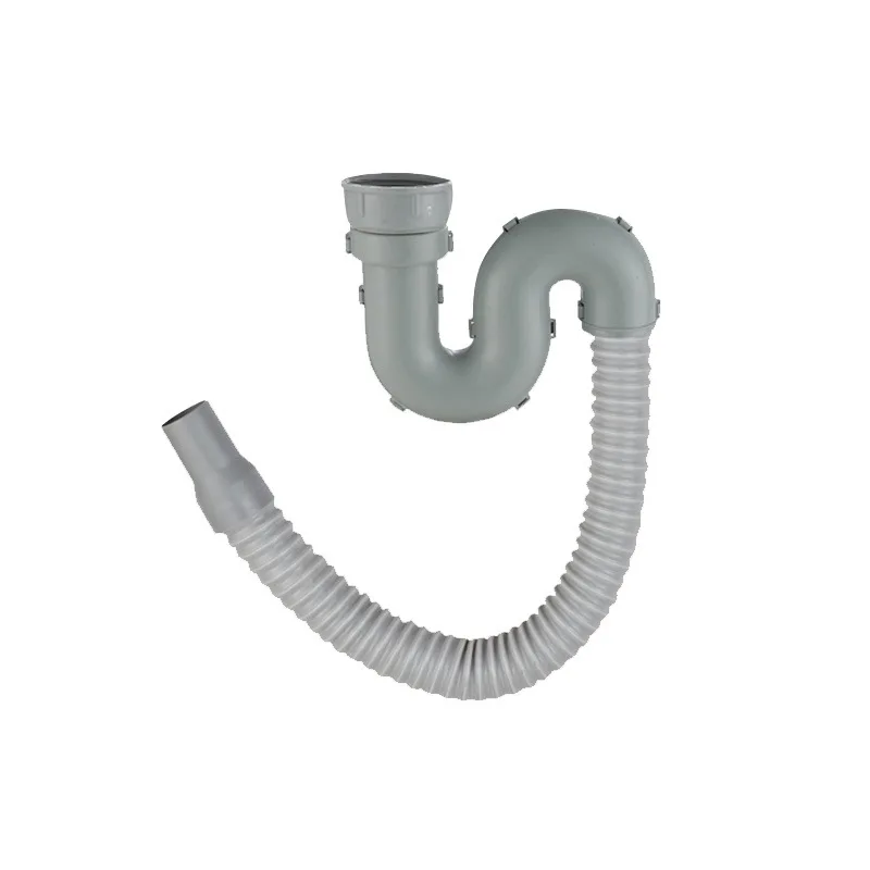 Basin U-shaped Drain Pipe Washbasin Undermount Drainpipe Counter Sink Drainer Water Hose for Kitchen Bathroom Pipeline Fittings