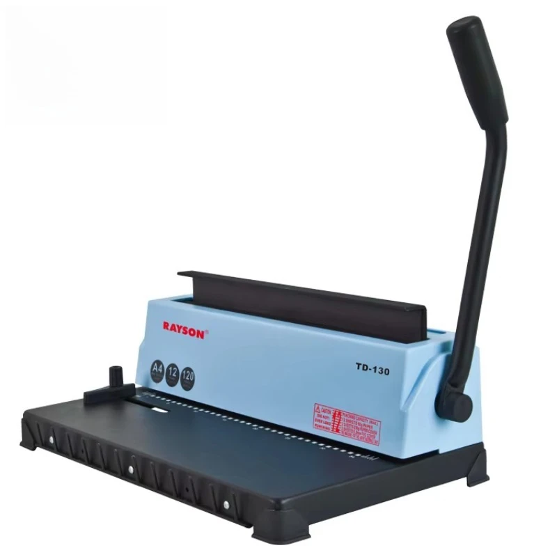 Punzonatrice per rilegatrice a doppio filo TD-130 personalizzabile 12 fogli/rilaccare 120 fogli con robusto raccoglitore per costruzione in metallo