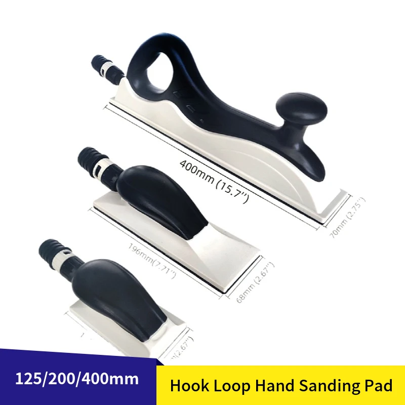 

125/200/400MM Hand Sanding Block Hook Loop Dust Free Extraction Mesh Grinding Pad Abrasive Tools Used for Wood and Automobile