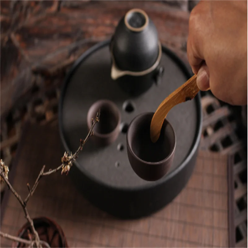 1Pcs Wooden Tea Tweezer Bacon Tea Clip Tongs Bamboo Salad Food Toast Bend Clip Straight Clips Kitchen Accessories Teaware