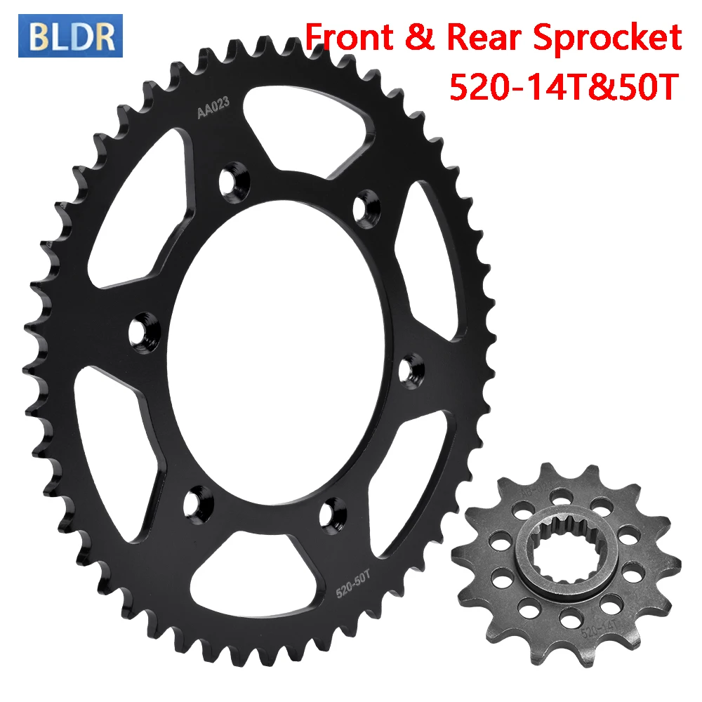 

520 14T 50T Front Rear Sprocket Kit for K*TM 350 400 620 LC4 Enduro 400 SC 620 SC Super Competition